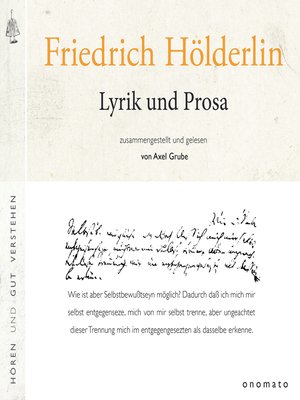 cover image of Friedrich Hölderlin − Lyrik und Prosa